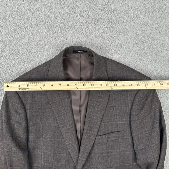 Pronto Uomo Platinum 100% Wool Blazer Men 40R Black Plaid 2 Button Double Vented - Picture 10 of 16